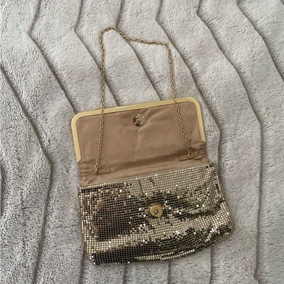BCBGMaxAzria Gold Mesh Evening Bag - Picture 3 of 10